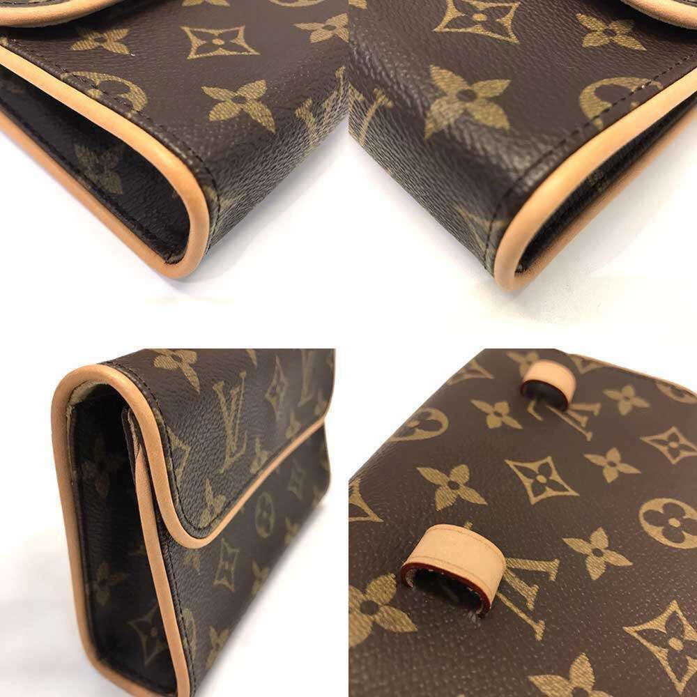 LOUIS VUITTON Authentic Brown Monogram Leather Pochette Pouch - Picture 3 of 7